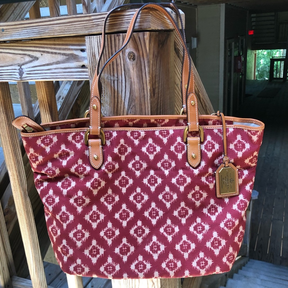 Ralph Lauren maroon ikat print